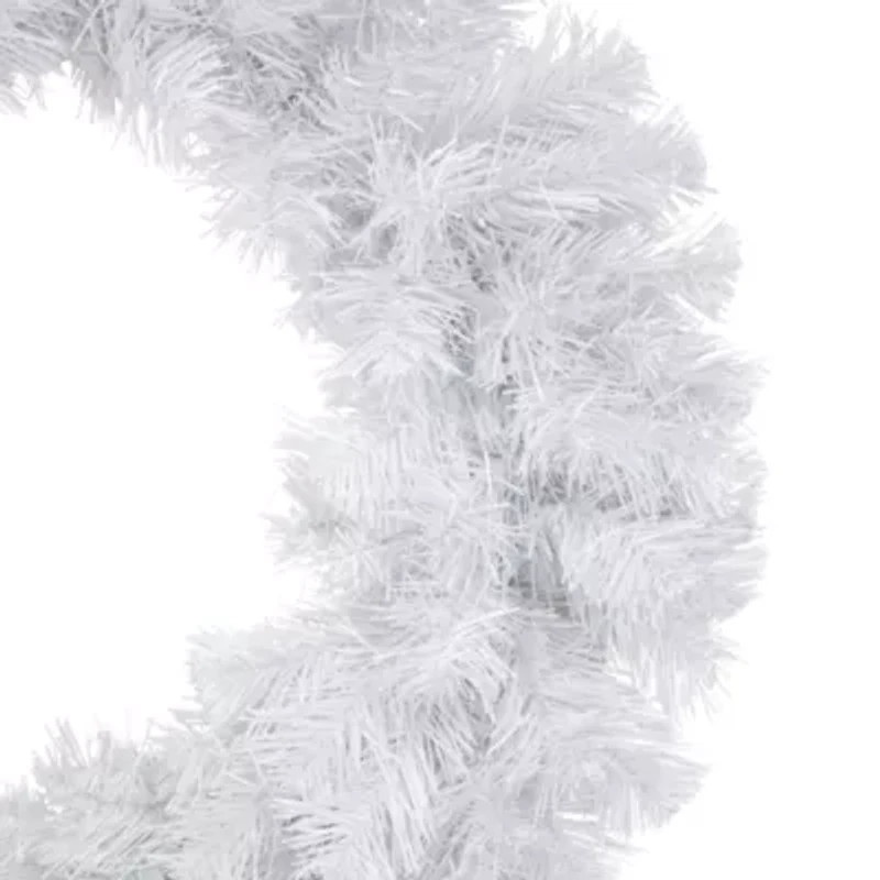 24'' White Crystal Spruce Artificial Christmas Wreath - Unlit