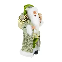 16'' St Patrick's Irish Santa Claus with Teddy Bear and Gift Bag Christmas Figure
