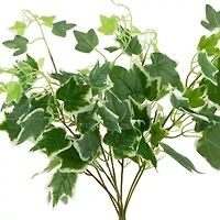 23.75'' Decorative Green and White Ivy Spring Floral Hanging Bush