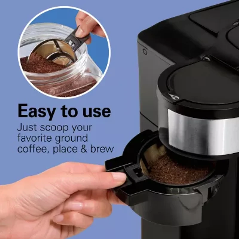 Hamilton Beach® Scoop Programmable 2-Way Coffee Maker