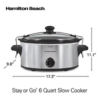 Hamilton Beach® Stay Or Go® 6-qt. Oval Slow Cooker