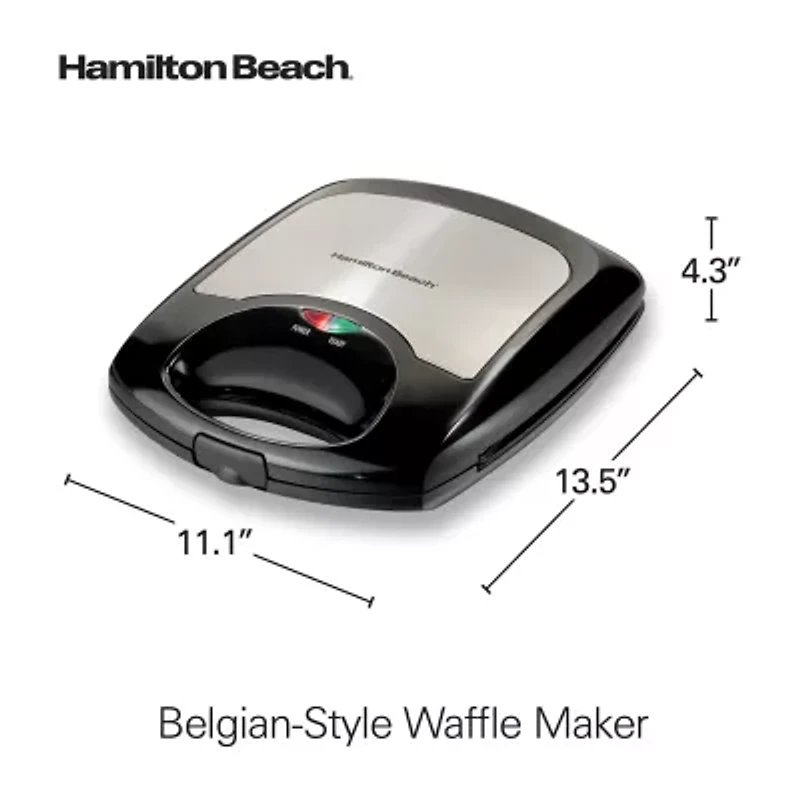 Hamilton Beach® 4-Square Belgian Waffle Maker