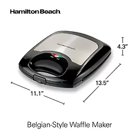 Hamilton Beach® 4-Square Belgian Waffle Maker