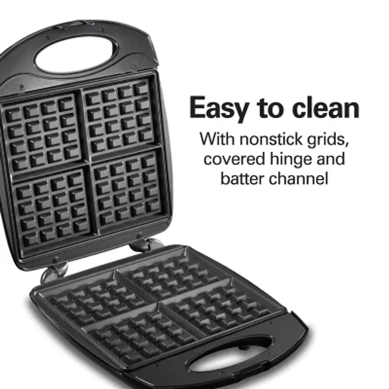 Hamilton Beach® 4-Square Belgian Waffle Maker