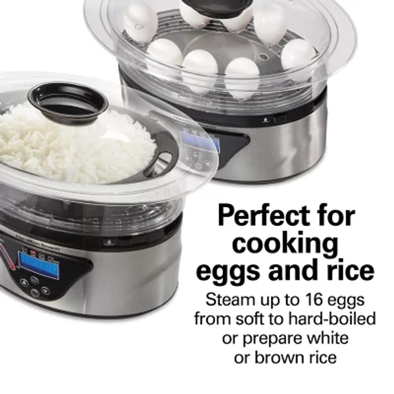Hamilton Beach® Two-Tier Digital Food Steamer and Rice Cooker