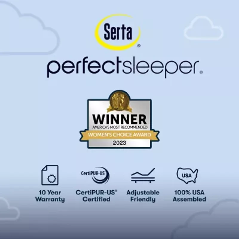 Serta Perfect Sleeper Blue Lagoon Nights 13.5" Medium Tight Top - Mattress Only