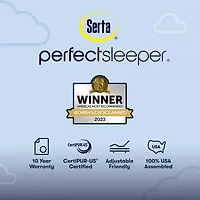 Serta Perfect Sleeper Cobalt Calm 15.25" Plush Pillow Top