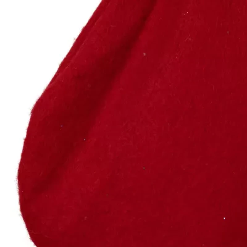 19'' Red and White Glittered Finish Jolly Snowmen Scene Bordered Stocking