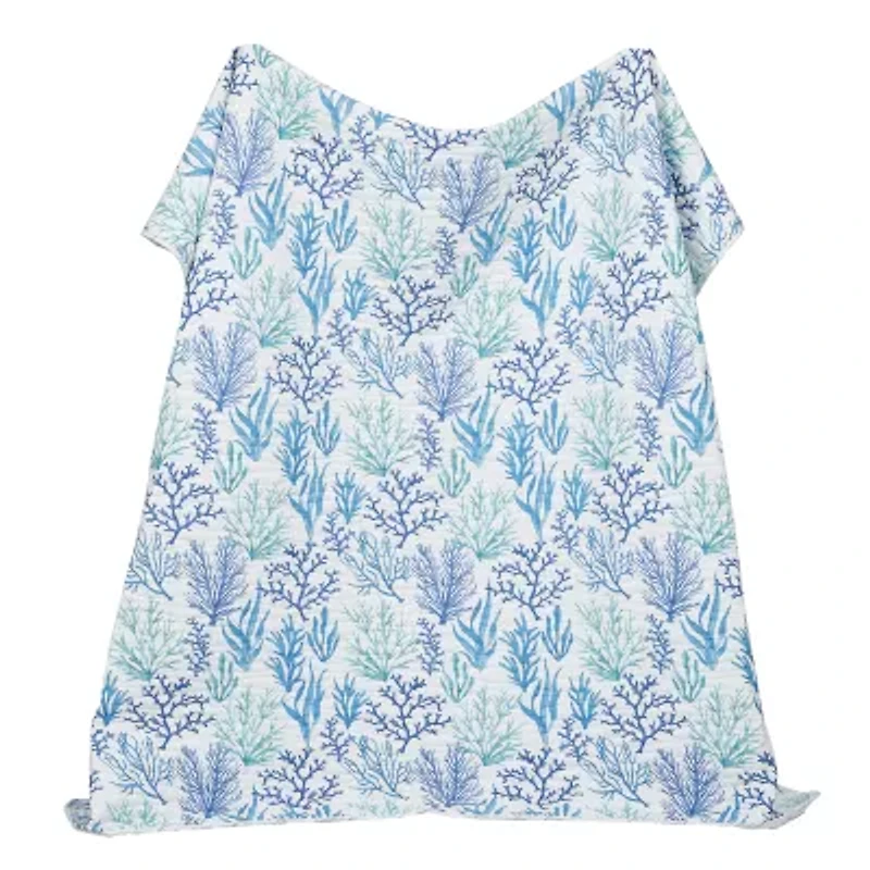 Linery Blue Coral Reversible Quilt Set