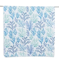 Linery Blue Coral Reversible Quilt Set