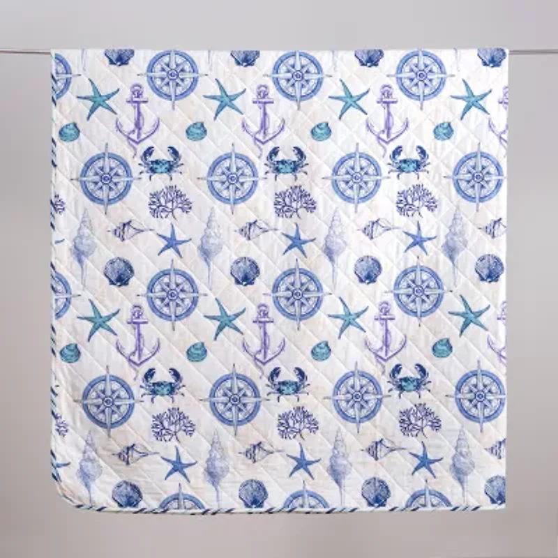Linery Nautical Reversible Reversible Quilt Set
