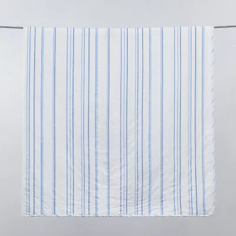 Linery Delicate Stripes Reversible Quilt Set