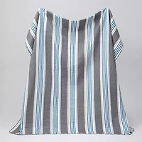 Linery Coastal Stripe Reversible Quilt Set
