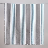 Linery Coastal Stripe Reversible Quilt Set