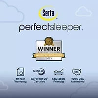 Serta Perfect Sleeper Blue Lagoon Nights 13.5" Plush Tight Top - Mattress + Box Spring