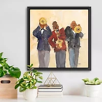 Lumaprints Jazz Trio Framed Canvas Art