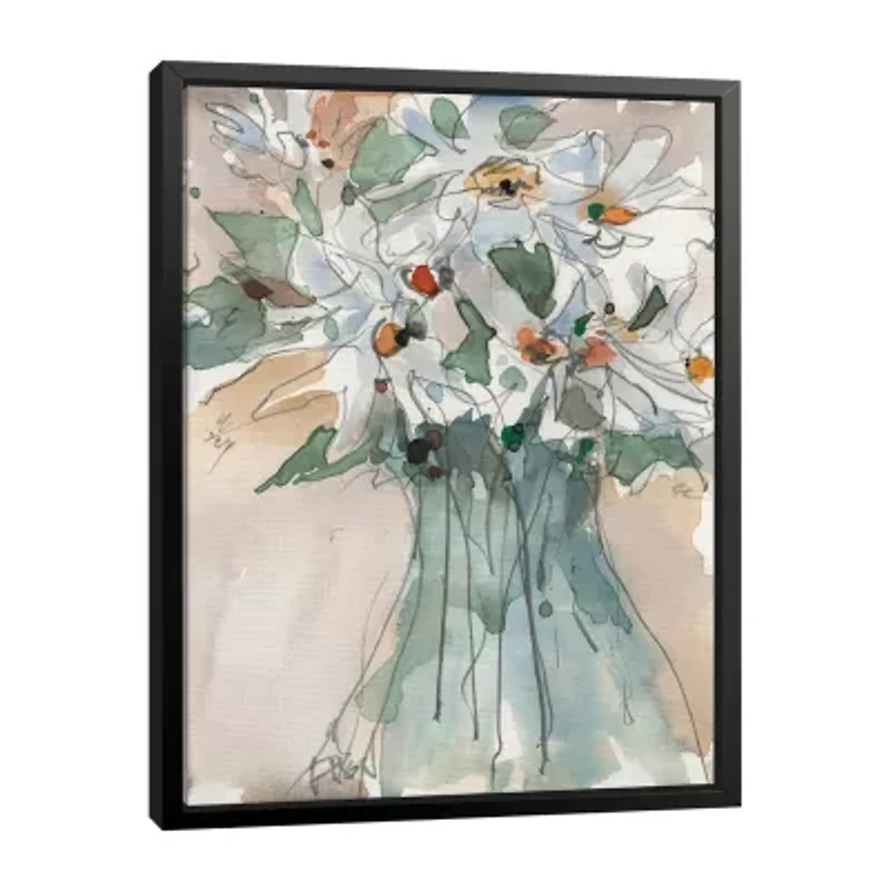 Lumaprints Daisy Point Of View Framed Canvas Art