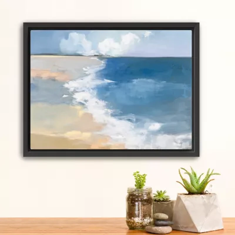 Lumaprints Open Shore Framed Canvas Art