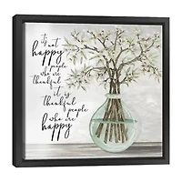 Lumaprints 22" X Thankful People Floating Frame Framed Print