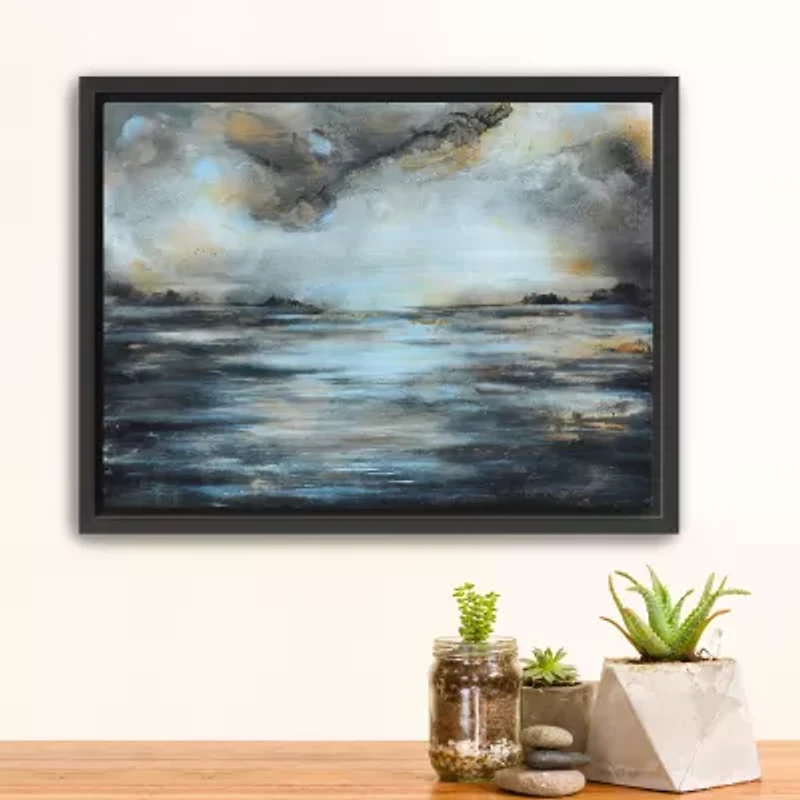 Lumaprints Light And Clouds Framed Canvas Art