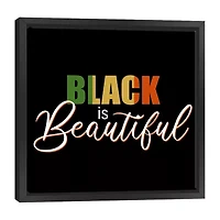 Lumaprints Black Is Beautiful Framed Canvas Art