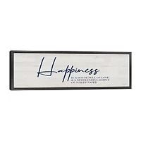 Lumaprints Bathroom Panel - Happiness Framed Canvas Art