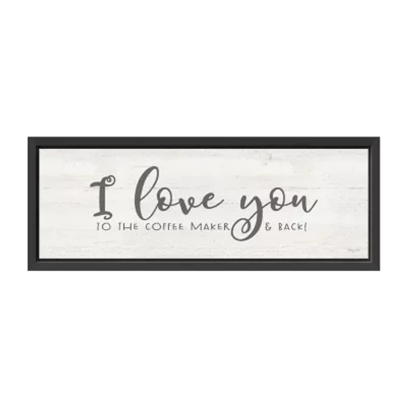 Lumaprints Coffee Kitchen Panel - Love Framed Canvas Art