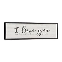 Lumaprints Coffee Kitchen Panel - Love Framed Canvas Art
