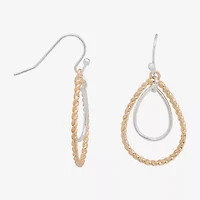 Bijoux Bar Delicates Two Tone Womens Drop Earrings