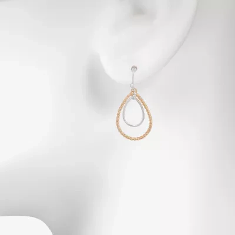 Bijoux Bar Delicates Two Tone Womens Drop Earrings