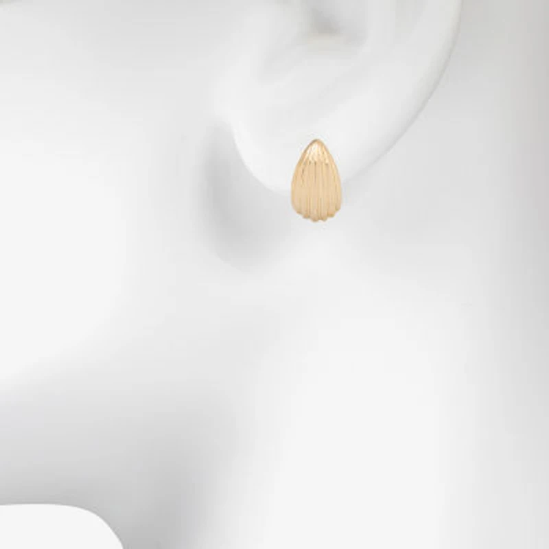 Bijoux Bar Delicates Gold Tone Womens 16mm Hoop Earrings