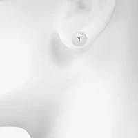Bijoux Bar Delicates Silver Tone Womens 16mm Hoop Earrings
