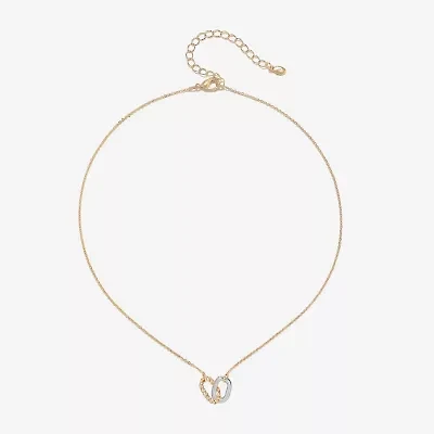 Bijoux Bar Delicates Two Tone Womens 16 Inch Link Chain Necklace