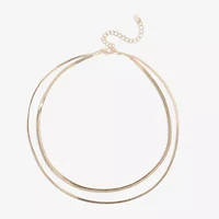 Bijoux Bar Delicates Gold Tone Womens 16 Inch Link Chain Necklace