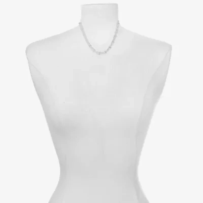 Bijoux Bar Delicates Silver Tone Womens 16 Inch Link Chain Necklace