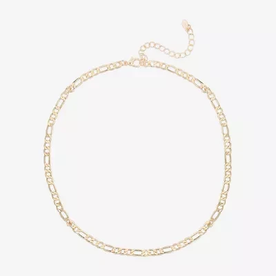 Bijoux Bar Delicates Gold Tone Womens 16 Inch Link Chain Necklace