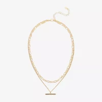 Bijoux Bar Delicates Gold Tone Womens 16 Inch Link Chain Necklace