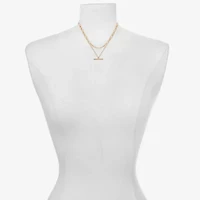 Bijoux Bar Delicates Gold Tone Womens 16 Inch Link Chain Necklace