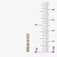 Womens 1/2 CT. T.W. Lab Grown White Diamond 10K Gold 16.8mm Hoop Earrings