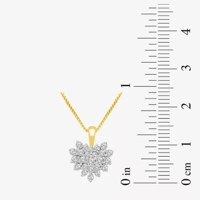Womens 1 CT. T.W. Lab Grown White Diamond 10K Gold Heart 2-pc. Jewelry Set