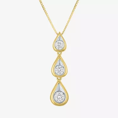 G-H / Si2-I1) Womens 1 CT. T.W. Lab Grown White Diamond 10K White Gold 16 Inch Pendant Necklace