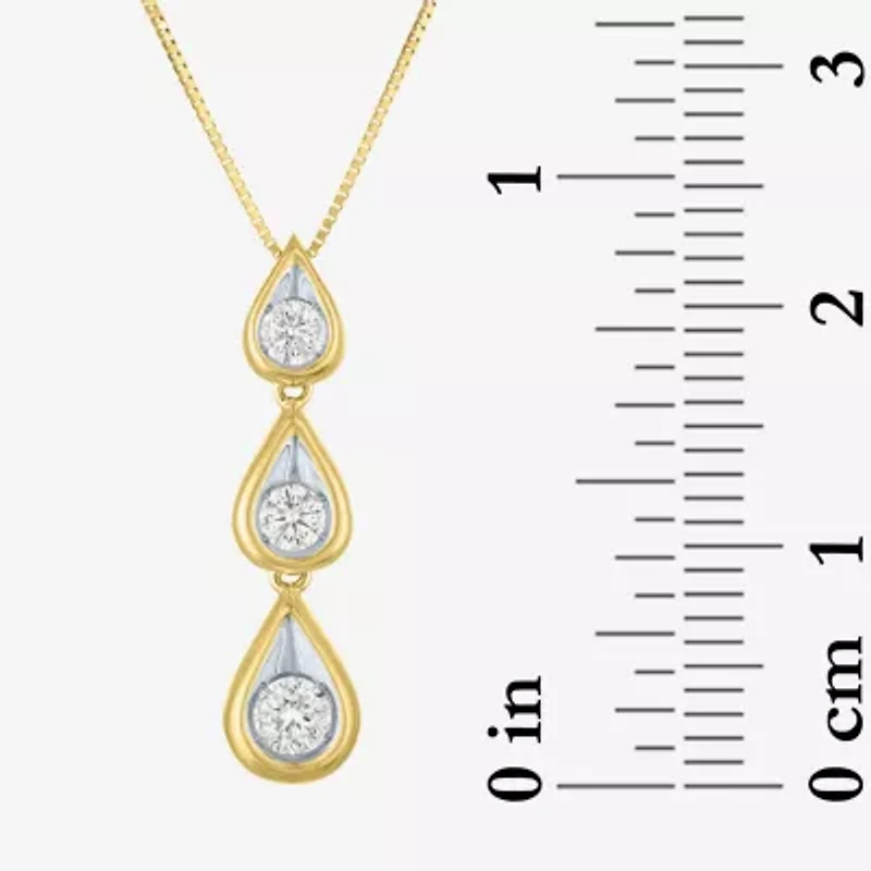 G-H / Si2-I1)														 Womens 1/3 CT. T.W. Lab Grown White Diamond 10K Gold 16 Inch Pendant Necklace