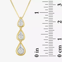 G-H / Si2-I1) Womens 1 CT. T.W. Lab Grown White Diamond 10K White Gold 16 Inch Pendant Necklace
