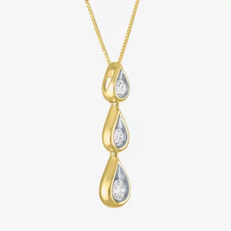G-H / Si2-I1)														 Womens 1/3 CT. T.W. Lab Grown White Diamond 10K Gold 16 Inch Pendant Necklace