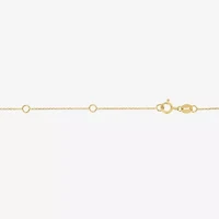 (Si2-I1/G-H) Womens Diamond Accent Lab Grown White Diamond 10K Gold Cross 16 Inch Pendant Necklace