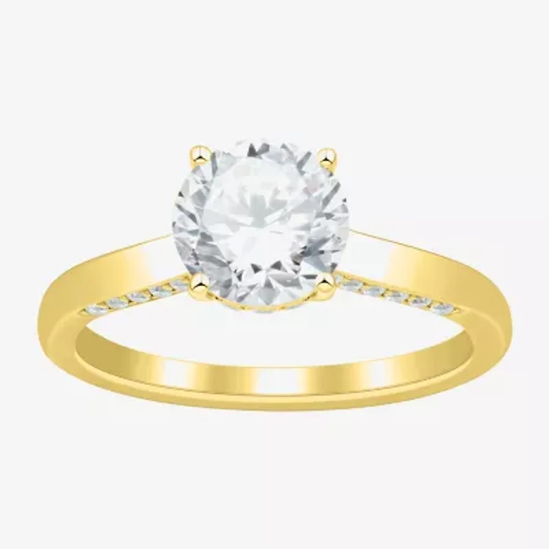 H-I / Si1-Si2) Womens 1 3/4 CT. T.W. Lab Grown White Diamond 10K Gold Solitaire Engagement Ring