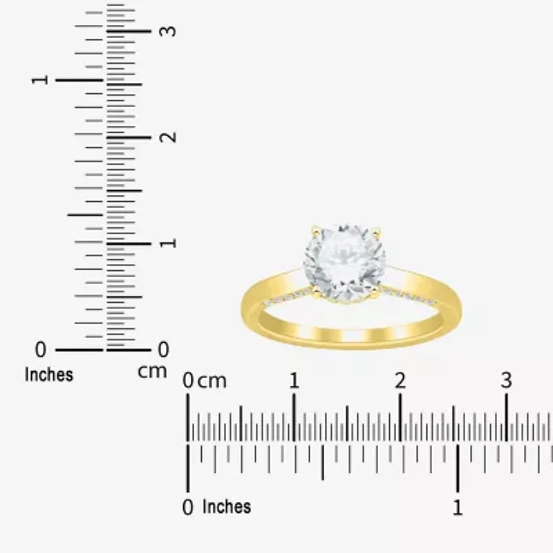 H-I / Si1-Si2) Womens 1 3/4 CT. T.W. Lab Grown White Diamond 10K Gold Solitaire Engagement Ring