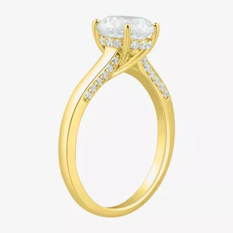 H-I / Si1-Si2) Womens 1 3/4 CT. T.W. Lab Grown White Diamond 10K Gold Solitaire Engagement Ring