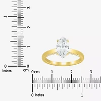 (H-I / Si1-Si2) Womens 1 3/4 CT. T.W. Lab Grown White Diamond 10K Gold Marquise Solitaire Engagement Ring