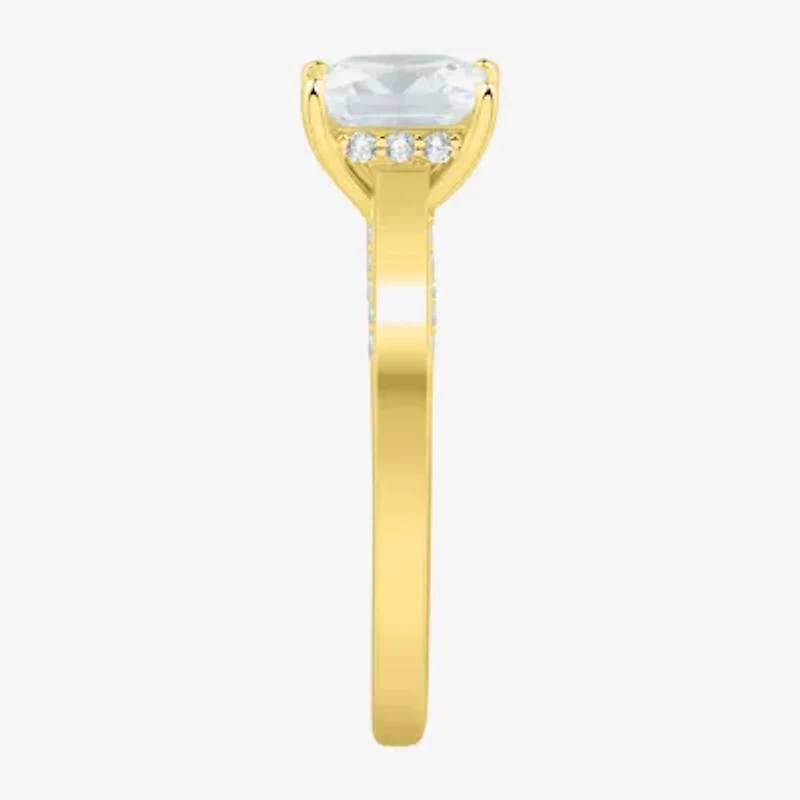 (H-I / Si1-Si2) Womens 1 3/4 CT. T.W. Lab Grown White Diamond 10K Gold Solitaire Engagement Ring